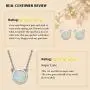 FANCIME Sterling Silver Cat/Unicorn/Elephant Necklace White Created Opal Cute Pendant Necklace Small Dot Round Disc Fine Jewelry For Women Girls 16+2 inch Extender