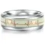 hohrayway Fashion Dark Luminous ECG Ring Stainless Steel Ring Promise Heartbeat Ring Glowing Jewelry for Men Women hohrayway Fashion Dark Luminous ECG Ring Stainless Steel Ring Promise Heartbeat Ring Glowing Jewelry for Men Women