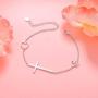 925 Sterling Silver Religious Cross Bracelet In Faith Hope Love Bracelet Christian Infinity Love Classic Jewelry 7 inches to 9 inches