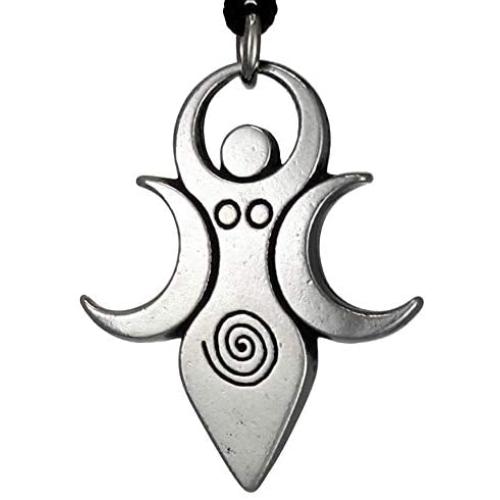 Pewter Artemis The Moon Goddess Pendant Necklace