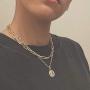 Turandoss Dainty Gold Choker Necklaces for Women - 14K Gold Plated Handmade Medallion Snake Link Chain Cross Star Moon Adjustable Simple Choker Necklaces for Women Jewelry