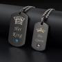 Thintom Couples Necklaces His & Hers Matching Set Titanium Stainless Steel Couple Pendant Necklace in a Gift Box
