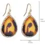 Jones New York Gold Teardrop Leopard Print Resin Acrylic Crystal Dangle Earrings Jones New York Gold Teardrop Leopard Print Resin Acrylic Crystal Dangle Earrings