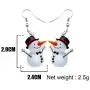 Bonsny Acrylic Drop Dangle Christmas Gifts Frosty Snowman Earrings Ornaments Decorations Jewelry For Women Accessories Bonsny Acrylic Drop Dangle Christmas Gifts Frosty Snowman Earrings Ornaments Decorations Jewelry For Women Accessories