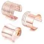 LOLIAS 3 Pcs Cuff Bangle Bracelet for Women Open Wide Wire Bracelets Adjustable Wrist Cuff Wrap Bracelet Gold Sliver Rose Gold Plated Fashion Jewelry