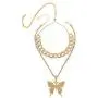 Butterfly Cuban Link Necklace Set - Women Hip Hop Necklace Chain Iced Out with Bling Rhinestones, Fashion Accessory for Hip Hop Lovers Butterfly Cuban Link Necklace Set - Women Hip Hop Necklace Chain Iced Out with Bling Rhinestones, Fashion Accessory for Hip Hop Lovers