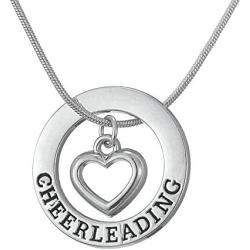 TEAMER Love Cheerleading Pendant Cheer Cheerleader Necklace Gifts Jewelry for Girls Teens Women