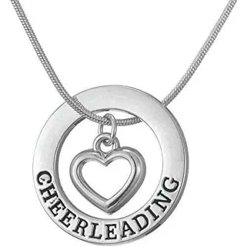 TEAMER Love Cheerleading Pendant Cheer Cheerleader Necklace Gifts Jewelry for Girls Teens Women