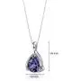 Simulated Alexandrite Pendant Necklace Sterling Silver Pear Shape 2.50 Carats Simulated Alexandrite Pendant Necklace Sterling Silver Pear Shape 2.50 Carats