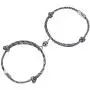 Cassfic Anniversary Bracelets Set for Couples Rope Braided Couple Bracelets Vows of Eternal Love Pendants Bracelet with Magnetic Bells Gift Jewelry Set for Couple