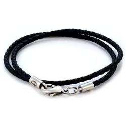 Bico 3mm (0.12 inch) Black Braided Necklace (CL13 Black) Tribal Surf Jewelry