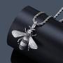 Iced Out Full Cubic Zircon Animal Bee Pendant Necklace Gold Silver Color Charm Hip Hop Jewelry Gifts for Men Women