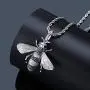 Iced Out Full Cubic Zircon Animal Bee Pendant Necklace Gold Silver Color Charm Hip Hop Jewelry Gifts for Men Women