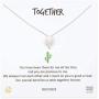 MUSTHAVE Together Cactus 18K Gold Plated Necklace with Message Card, Yellow and White Color, Anchor Chain, Best Gift Necklace, Size 16 inch + 2 inch Extender, Together Cactus Pendant, Gift Card