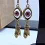 Evil Eye Earrings for Women hypoallergenic Dangle Earrings Hamsa Hand Long Drop Earrings Statement Earrings Christmas Festival Jewelry for Girls