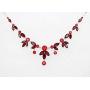 Faship Gorgeous Rhinestone Crystal Floral Necklace Earrings Set