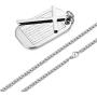 Jstyle Stainless Steel Dog Tags Cross Necklaces for Men Prayer Cross Necklace Military Rolo Chain 3mm 24 Inch Silver Bible Prayer