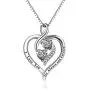 YFN Sterling Silver Infinity Love Heart Necklace Platinum Plated Round CZ Womans Jewelry 18'' Valentine Gifts for Her Girlfriends