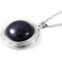 Shop LC Delivering Joy Locket Chain Pendant Necklace Women Jewelry for Gifts Stainless Steel Blue Goldstone Fashion Size 24''