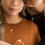 A+O Friendship Necklace - CZ Pave Necklace in Gold, Rose Gold, Sterling Silver