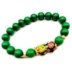 Homelavie Feng Shui Pixiu Bracelet 10mm Amulet Dragon Natural Stone Beads Bracelet Attract Wealth Money and Good Luck