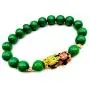 Homelavie Feng Shui Pixiu Bracelet 10mm Amulet Dragon Natural Stone Beads Bracelet Attract Wealth Money and Good Luck