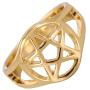 TEAMER Wiccan Pentacle Star Ring Witchcraft Pagan Gold Ring Size 9.5
