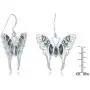 Sterling Silver Italian Large Abalone Butterfly Earrings