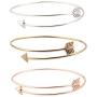 Skinny Bow and Arrow Bangle Adjustable Cuff Bracelet
