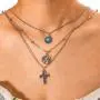 Twinklede Boho Layered Necklace Silver Turquoise Pendant Necklaces Chain Map Necklace Jewelry for Women and Girls (Silver 1) Twinklede Boho Layered Necklace Silver Turquoise Pendant Necklaces Chain Map Necklace Jewelry for Women and Girls (Silver 1)