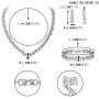 EVER FAITH Leaf Lace Full Pave Cubic Zirconia Wedding Necklace Bracelet Earrings Jewelry Set Silver-Tone