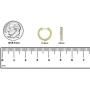 ALEVIRA Cubic Zirconia Studded 14K White and Yellow Gold-Plated Earrings - Womens Ear Hoop Huggies with Jewelry Box