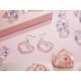 RareLove Valentines Gifts for Girlfriend Interlocking Two Hearts Crystal Embed Hook Dangle Earrings Statement Jewelry For Women Girls Silver Alloy Plated