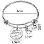 Mother and Son Jewelry Gifts from Son Bangles Mom I Love You Silver Charm Bracelets for Mother - The Love Between a Mother and Son is Forever