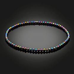 Unisex Magnetic Necklace, Health Energy Healing Hematite Beads for Crystal Quartz Stretch Health Care