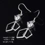 YAZILIND Drop Dangle Earrings Silver Cubic Zirconia Sparkling Women Fish Hook Earrings Elegant Vintage Statement Party Jewelry