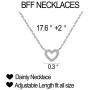 Your Always Charm Heart Necklace for 2 Best Friend Necklace Gift for Women Girls Friendship Necklace