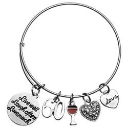 60th Birthday Bracelet, Birthday Gifts for Women, Live Well, Laugh Often, Love Much Jewelry, Perfect 60th Birthday Gift Ideas