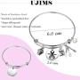 UJIMS Baker Gift Baking Bracelet Whisk Taker Bangle Gift for Culinary Student Bake Lover Jewelry Pastry Chef Graduation Gift for Her