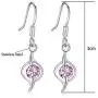 TENGTEGNFIT Cube Zircon Dangle Drop Earrings Sterling Silver Chain Pendant Necklace Jewelry Sets for Women Girls, Gift Box TENGTEGNFIT Cube Zircon Dangle Drop Earrings Sterling Silver Chain Pendant Necklace Jewelry Sets for Women Girls, Gift Box
