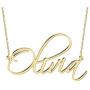 UMAGICBOX Sterling Silver Name Necklace Personalized 18K Gold Plated,Custom Name Plate Necklace,Anniversary Friendship Gift for Women