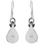 Classic Chic Teardrop Simulated Blue Lapis-Lazuli & Flower .925 Sterling Silver Dangle Earrings
