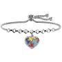 Autism Awareness Keychain Gifts for Autistic Colorful Puzzle Piece Key Ring Set of 2