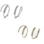 Minimalist Wrap Drop Earrings Shining Single Row Rhinestones Dangle Earrings Short Small Fresh Wave Earrings for Women Girls Jewelry