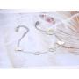 AAABBB Trendy Shell Heart Charm Anniversary Bracelet Stainless Steel Chain & Link Women Bracelets