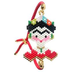 Miyuki Bracelet Frida Kahlo Bracelets Seed Beads Wrist Chain Handmade Woven Jewelry for Women, Frida Artist Fans Gifts