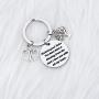 BAUNA Unbiological Sister Gifts Key Chain Best Friend Jewelry for Unbiological Soul Sister BFF You Have Been a Blessing from The Start