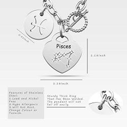 G-Ahora Zodiac Necklaces for Women Constellation Necklace Zodiac Sign Necklaces Zodiac Sign Jewelry