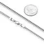 Reve Jewelry 3mm Stainless Steel Franco Chain Necklace for Men and Women, 20-30 Inches