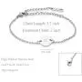 Glimmerst Stainless Steel Initial Bracelet Delicate Coin Letter Bracelet Dainty Small Disc Name Bracelet Personalized Monogram Charm Bracelet for Women Girls